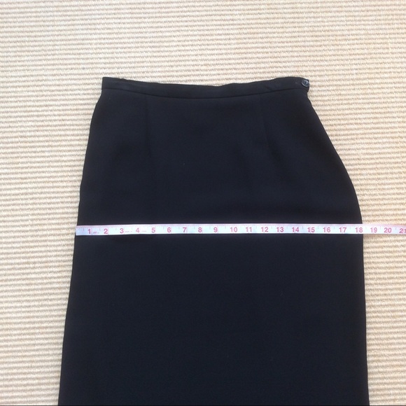 Nordstrom Black Full Length Skirt w/ Slits Size 6 - Picture 4 of 11